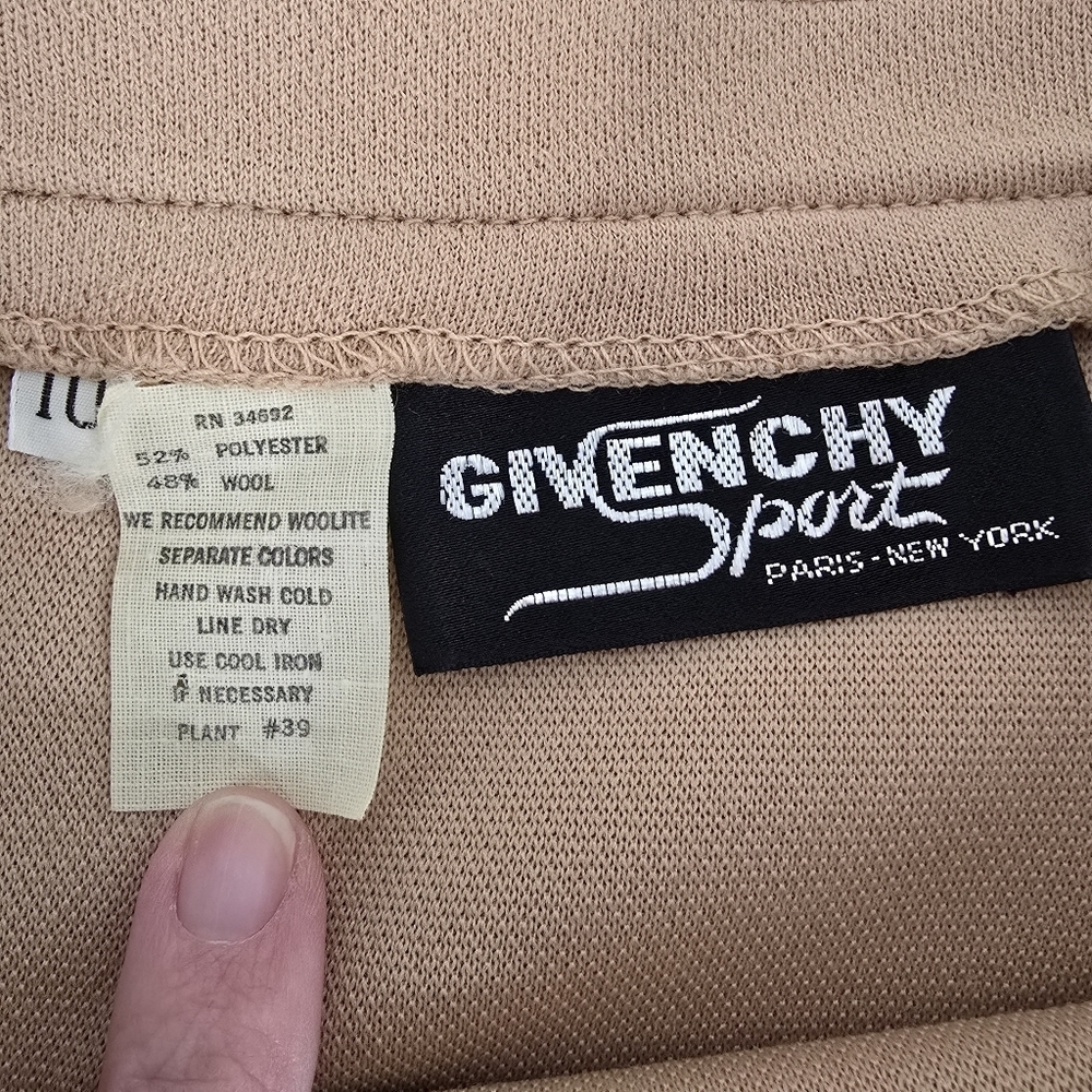 Vintage Givenchy Sport Camel Pleated Hem Maxi Skirt Size 10 Wool Blend - Picture 13 of 14